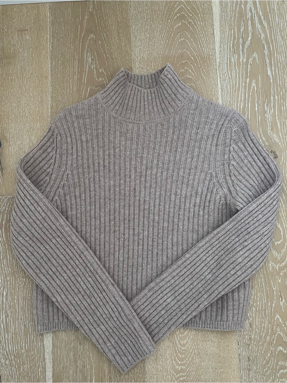 & Other Stories Ribbed Mock Turtleneck Sweater - Taupe